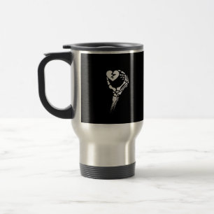 Caneca Térmica Skeleton Hand Segurando Coração