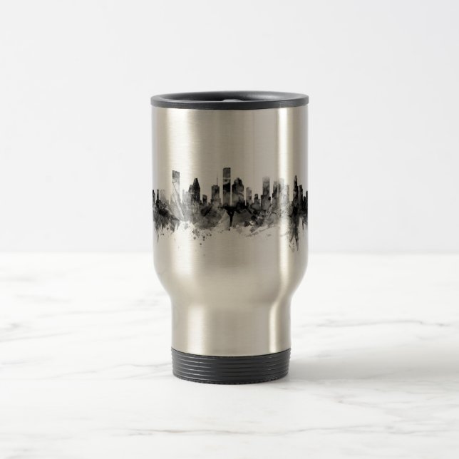 Caneca Térmica Skyline de Houston Texas (Centro)
