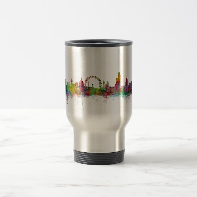 Caneca Térmica Skyline de Londres Inglaterra (Centro)