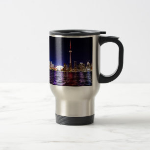 Caneca Térmica Skyline de Toronto na noite