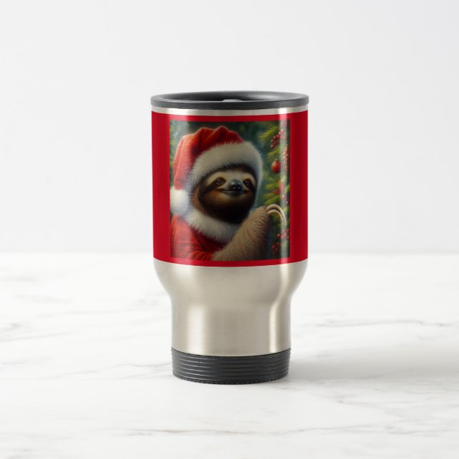Caneca Térmica Sloth Santa Claus (Centro)