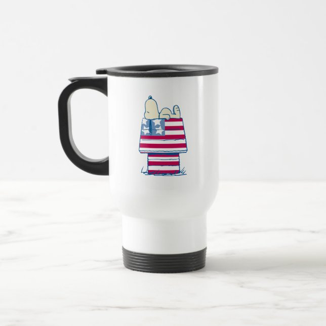 Caneca Térmica Snoopy no dia 4 de julho da Dog House (Esquerda)