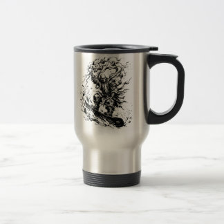 Caneca Térmica Snowboard Brush Art - Snowboarder Raijin God
