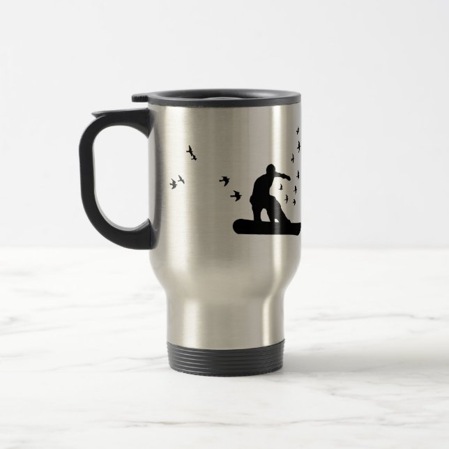 Caneca Térmica snowBOARD com pássaros (Esquerda)