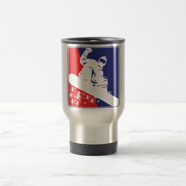 Caneca Térmica Snowboard, EUA (Centro)