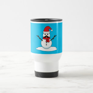 Caneca Térmica Snowman engraçado com bigode e papagaio