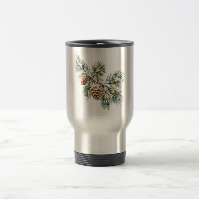 Caneca Térmica Snowy Pine Branch (Centro)