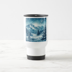 Caneca Térmica Snowy Winter Mountain