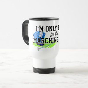 Caneca Térmica Só estou aqui para a Banda de Marche Blue Shako