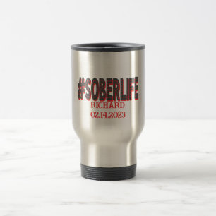 CANECA TÉRMICA #SOBERLIFE PERSONALIZADA DATA DE SOBREVIDA