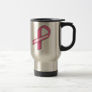 Caneca Térmica Sobrevivente de 17 anos (fita cor-de-rosa do