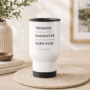 Caneca Térmica Sobrevivente Filha Adolescente Moderna Personaliza