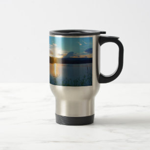 Caneca Térmica Sol azul no lago