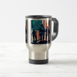 Caneca Térmica Soldados Americanos Viagem/Viagem ao trabalho Mug,
