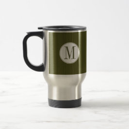 Caneca Térmica Solteiro de Pinstripe Monograma Mug