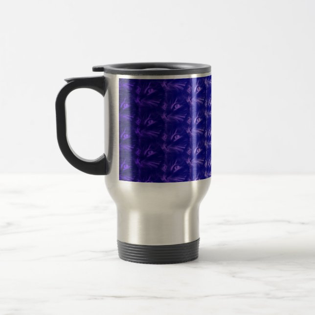 Caneca Térmica Sombras De Gato Azul (Esquerda)