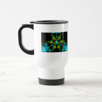 Caneca Térmica Sombras do demónio - esmeraldas e máscara amarela