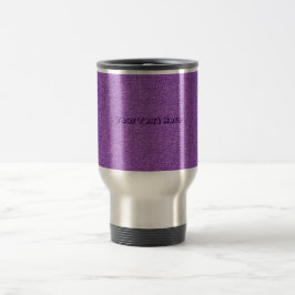 Caneca Térmica Sonhos de Denim Roxo - aspecto do material de jean