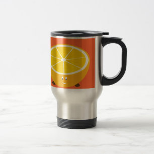 Caneca Térmica Sorriso caráter parcialmente alaranjado