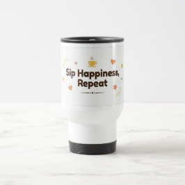 Caneca Térmica Sorva Felicidade, Repita–Copo Térmico Minimalista