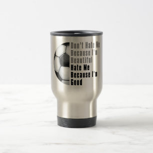 Caneca Térmica Sou Bonita, Sou Boa Bola De Futebol