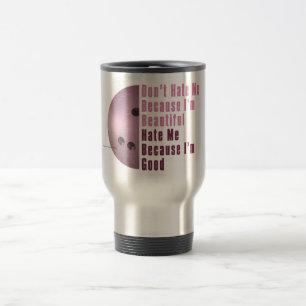 Caneca Térmica Sou Bonita, Sou Boa Rosa De Boliche