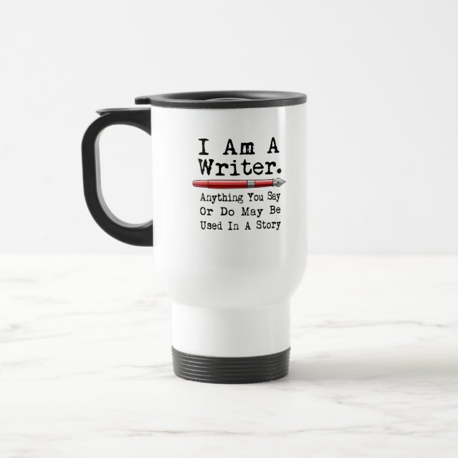 Caneca Térmica Sou Um Escrevendo De Autor Engraçado De Escritor (Esquerda)