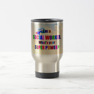 Caneca Térmica "Sou uma Assistente Social" design popular,