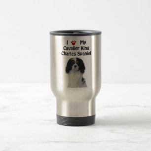 Caneca Térmica Spaniel de rei Charles descuidado