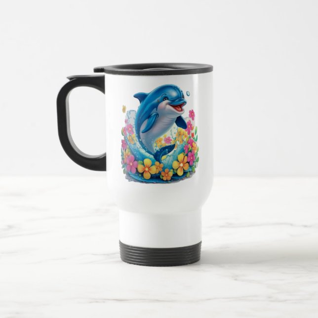 Caneca Térmica Splash de Golfinhos Whimsic (Esquerda)