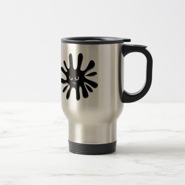 Caneca Térmica Splatter preto irritado (Direita)