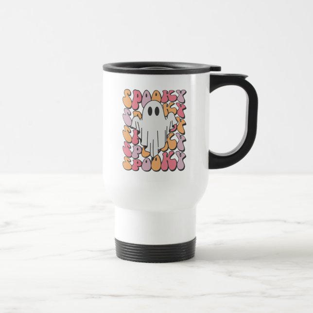 Caneca Térmica Spooky Retro Ghost (Direita)