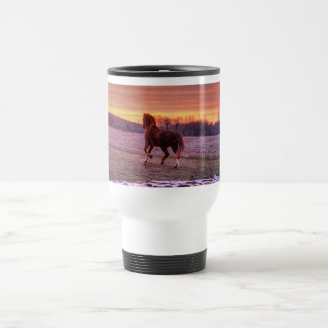 Caneca Térmica Stallion Running Home no Sunset no Ranch (Centro)