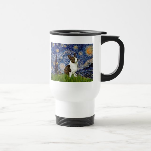 Caneca Térmica Starry Night - Cardigan Welsh Corgi (Direita)