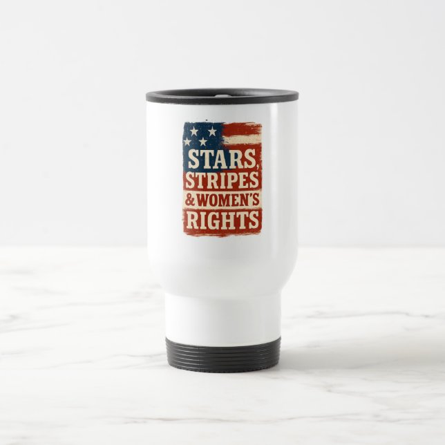 Caneca Térmica Stars, Stripes & Women’s Rights Distressed Flag (Centro)