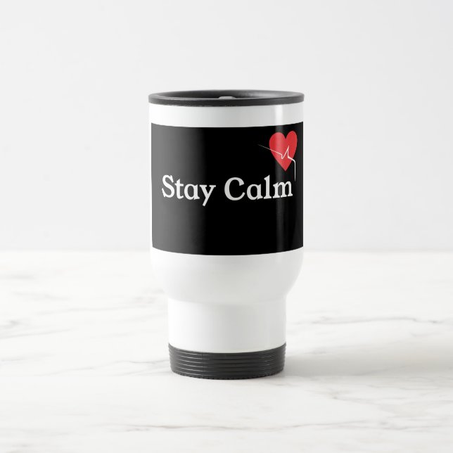 Caneca Térmica Stay Calm Coffee Mug & Travel Mug – Funny & Relaxe (Centro)