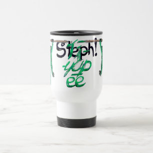Caneca Térmica Steph! pia batismal e parte traseira do gatinho