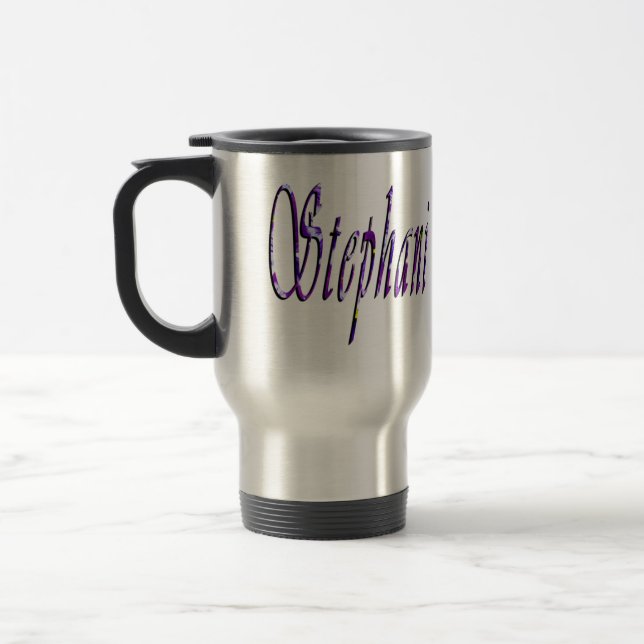 Caneca Térmica Stephanie, Nome Logo, (Esquerda)