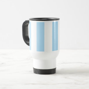 Caneca Térmica Stripes Azuis, Listras Brancas, Padrão Stripe