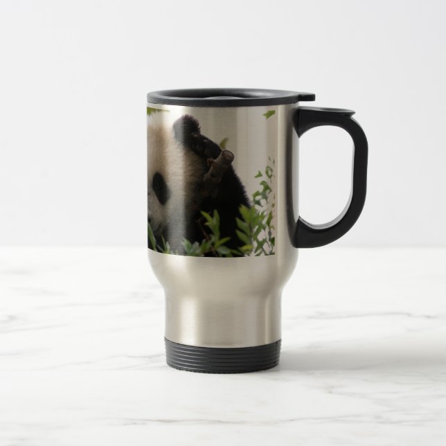 Caneca Térmica SU Lin, filhote de urso da panda gigante no jardim (Direita)