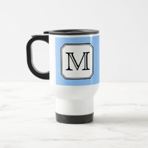 Caneca Térmica Sua letra. Monograma feito sob encomenda. Branco