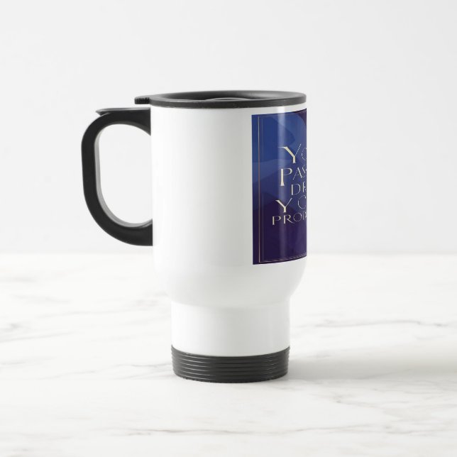 Caneca Térmica Sua Paixão Impulsiona Sua Produção (Esquerda)