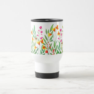 Caneca Térmica Sublimação de flores silvestres-23439