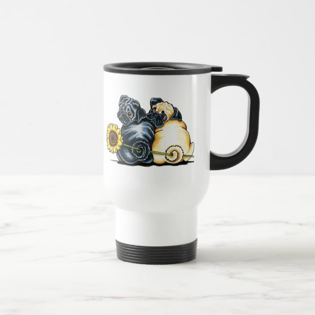 Caneca Térmica Sunny Pugs (Direita)