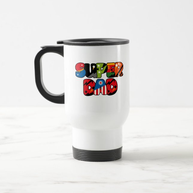 Caneca Térmica Super Pai Super Super Herói do Super-Pai dia de os (Esquerda)
