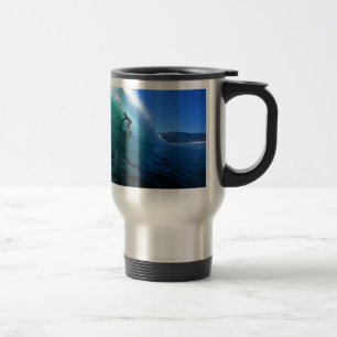 Caneca Térmica Surfar no paraíso verde de África do Sul do tubo