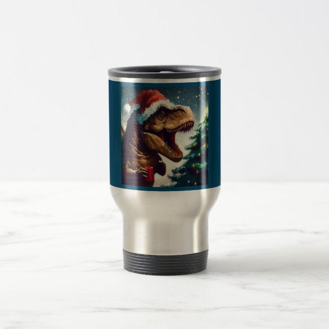 Caneca Térmica T-Rex Natal 1 (Centro)