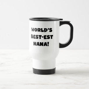Caneca Térmica T-shirt preto e branco do Melhor-est Nana do mundo