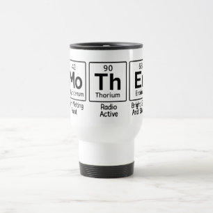 Caneca Térmica Tabela Periódica da Mãe Ciência Química Fofa