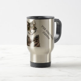 Caneca Térmica Tabuleiro de Gatinho Canto por Cat Art Personaliza